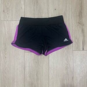 Adidas Women's Athletic Shorts in Black and Purple